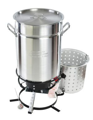 King Kooker Boiling and Steaming Outdoor Cooker Package with 50-Quart ...